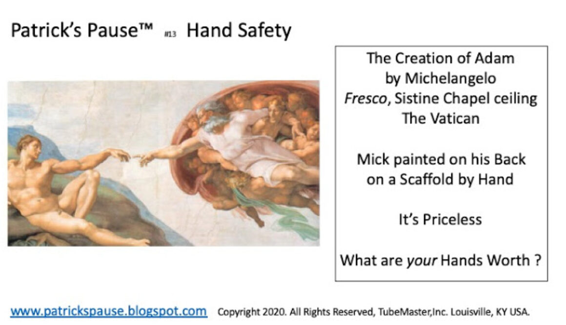 Patrics Pause 13 Hand Safety Hand Safety Michelangelo meme